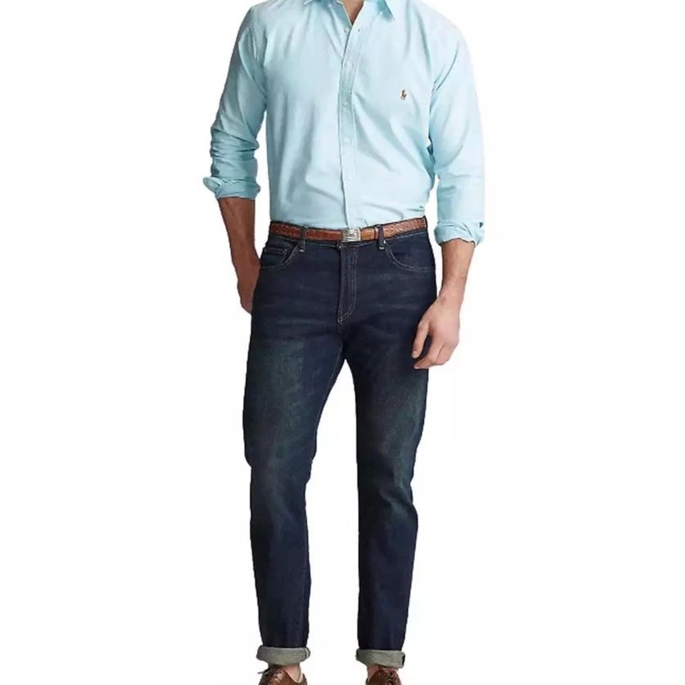 Ralph Lauren long sleeve button up iconic oxford house blue‎ size XL